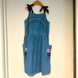 Mini Boden kids denim dress, size 10
